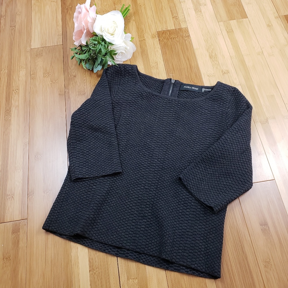 Ivanka Trump Alligator Print Scoop Neck Blouse